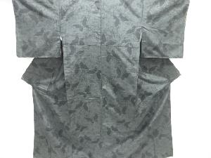 未使用品　蝶模様織り出し十日町紬着物